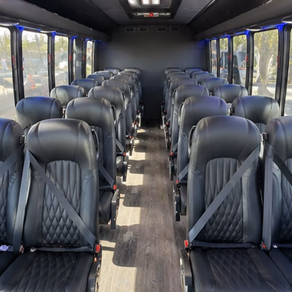 yuba city 28 passenger minibus interior