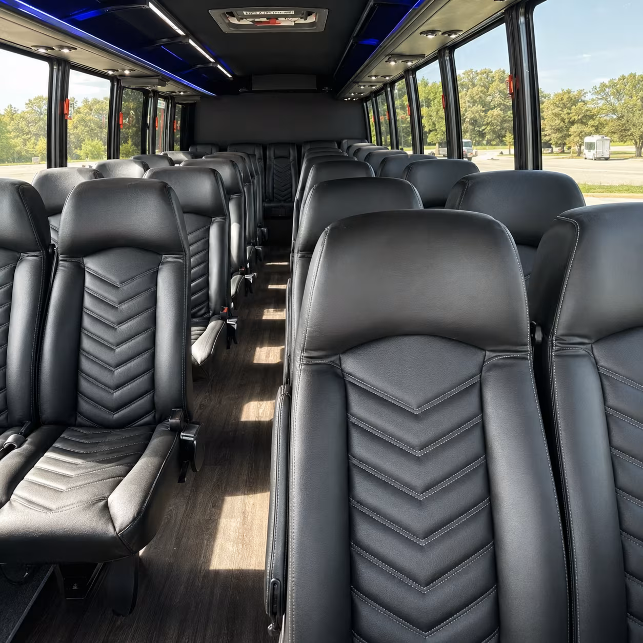 yuba city 30 passenger minibus inside