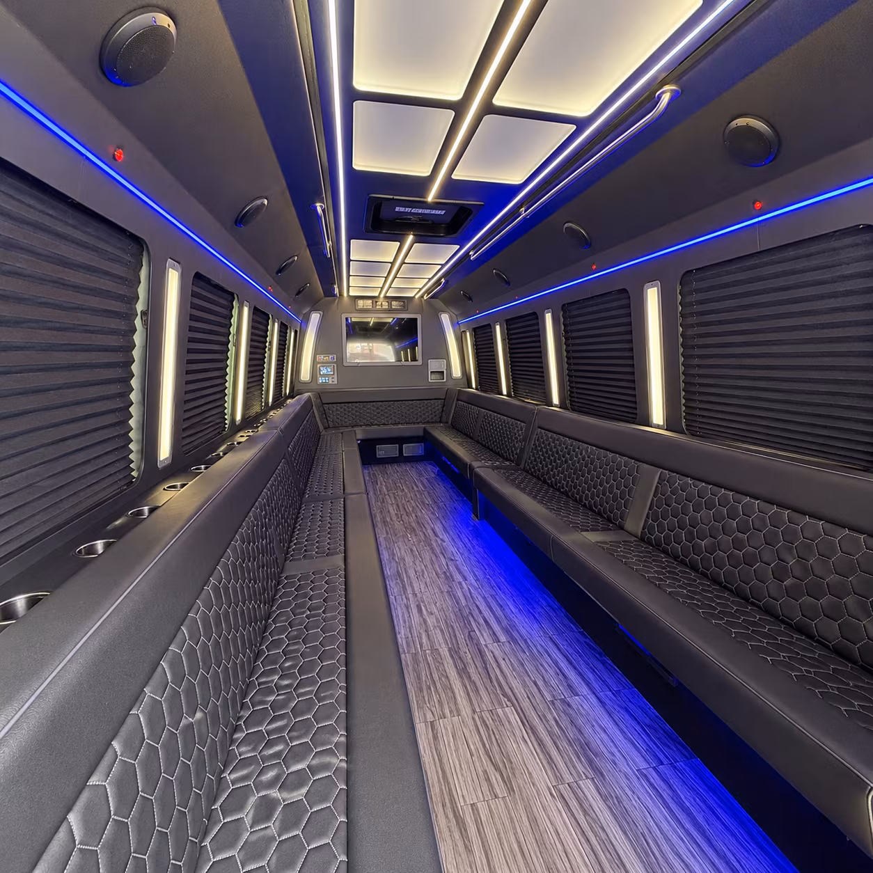 yuba city 30 passenger party bus interior
