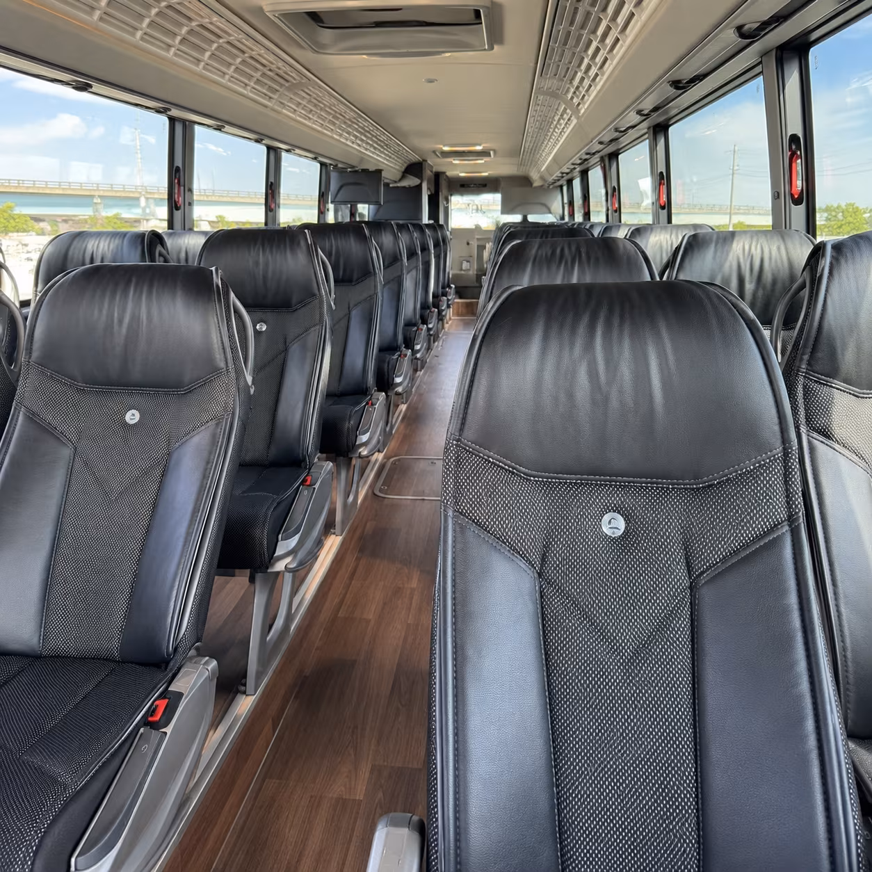 yuba city 56 passenger charter bus interior