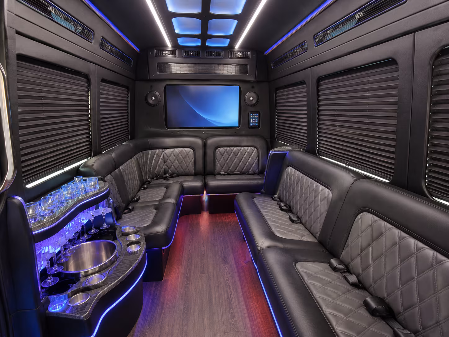 yuba city sprinter limousine interior